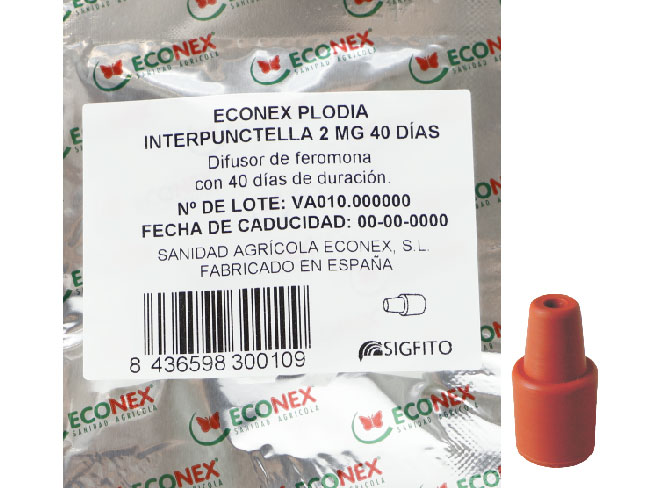 Difusor de feromonas ECONEX PLODIA INTERPUNCTELLA (40 días)